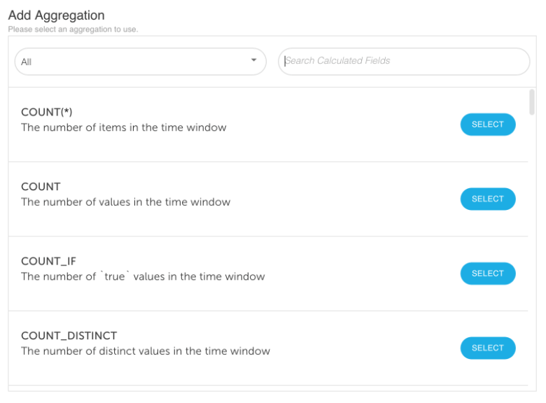 window aggregations