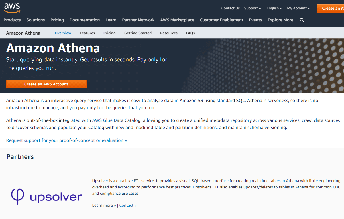 upsolver aws athena