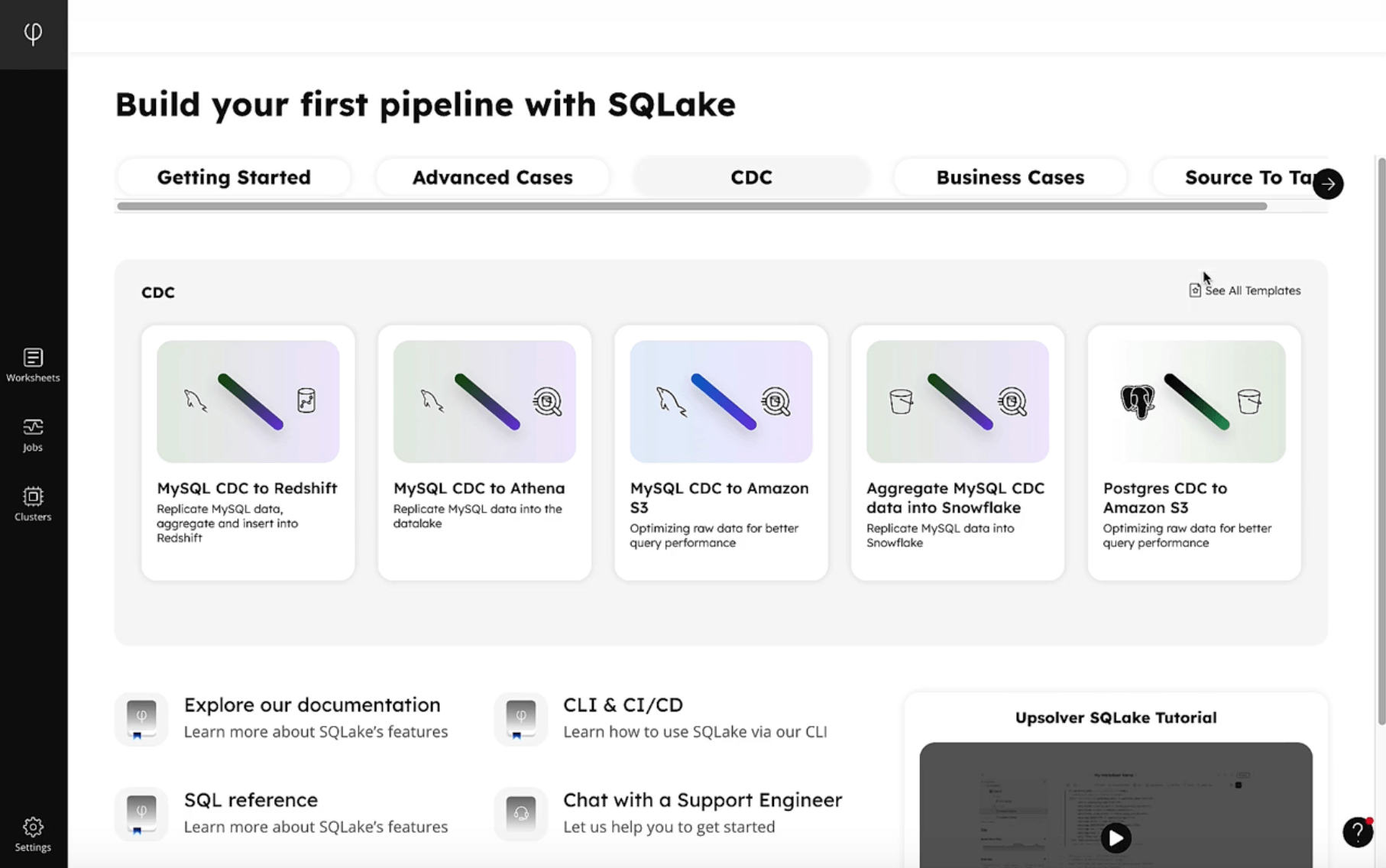 Upsolver SQLake for Database Replication via Change Data Capture