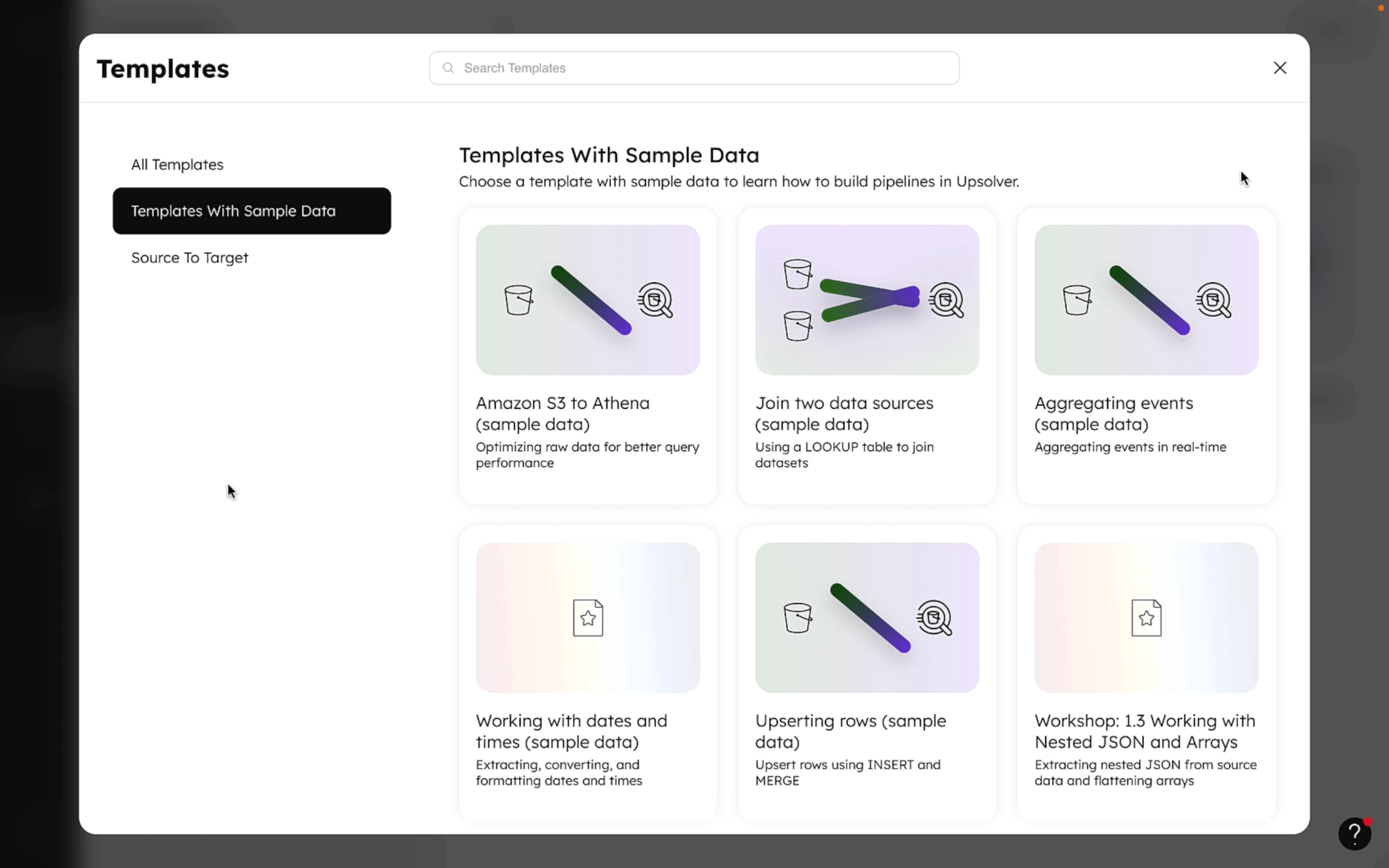 Upsolver SQLake Interface Walkthrough - Product Tour